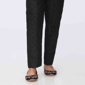 Black Embroidered Cambric Trouser PS3565