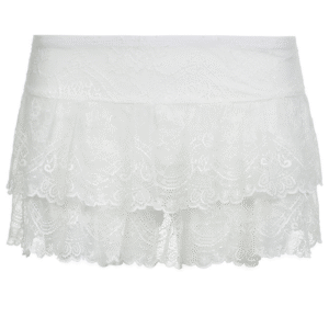 Elegant floral lace skirt