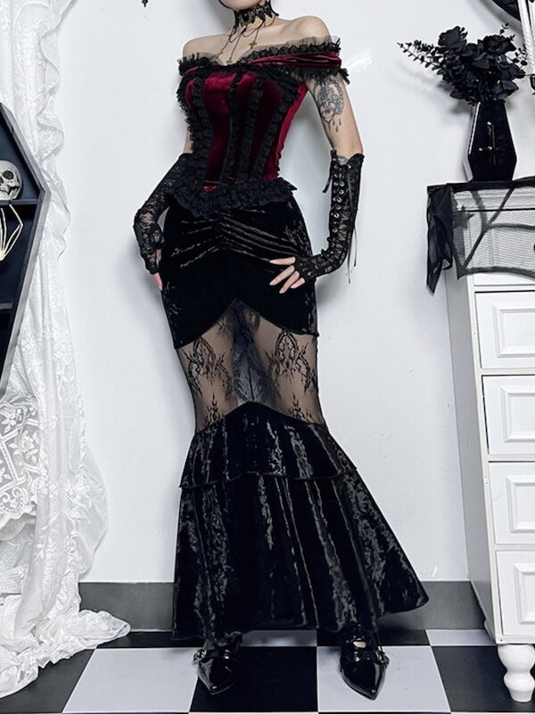 See-through lace fishtail skirt - Image 3