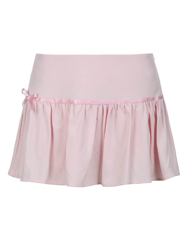 Spring pink mini skirt - Image 2